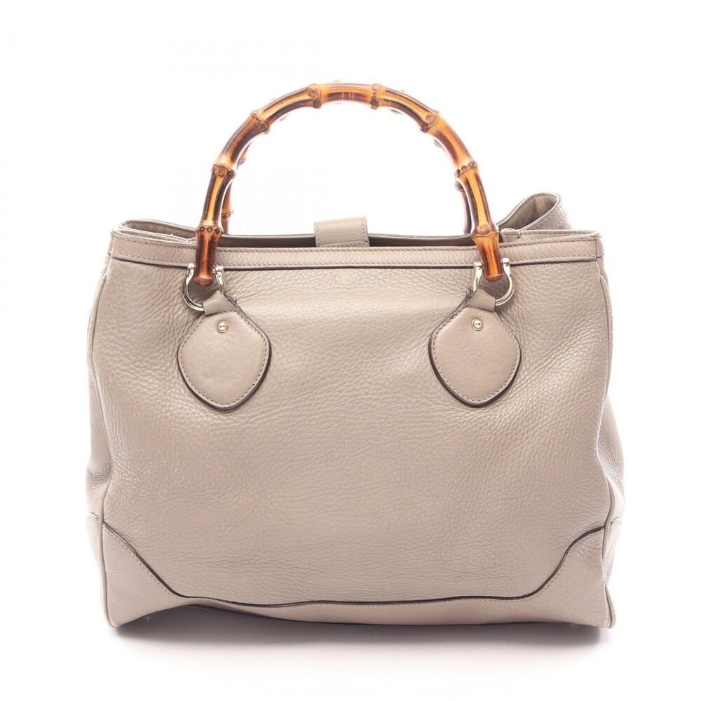 Gucci Bamboo Tote Handbag Leather Beige #323784G61B
